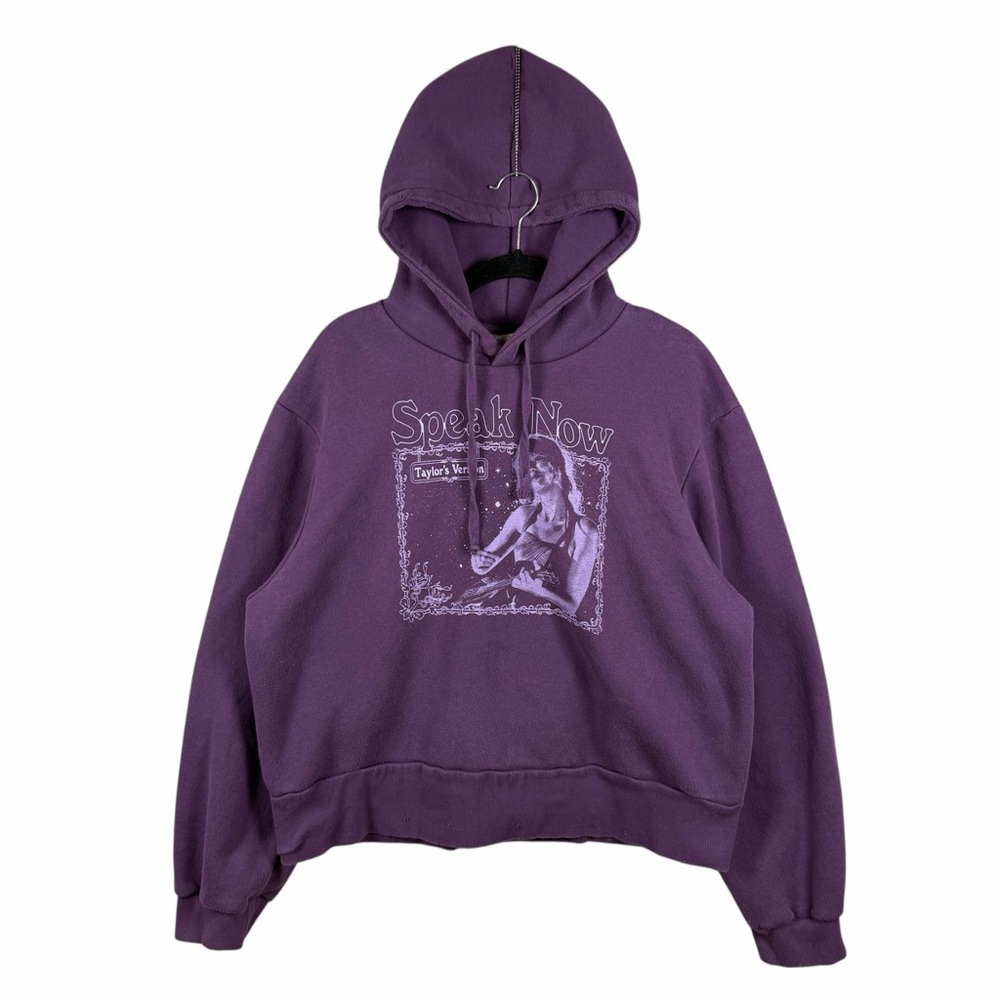 The Story of Us Purple Crop Hoodie Sz XL